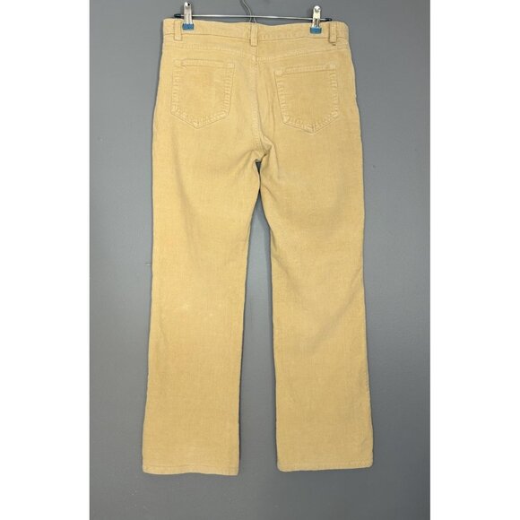 Lands' End Corduroy Pants Womens 10 Tan Straight Leg Stretch Mid Rise Very Soft - Picture 12 of 12